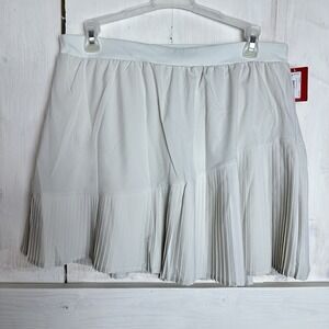 NEW Spanx Get Moving Yes, Pleats! Skort White Cloud Sz XL Tennis Pickleball NWT